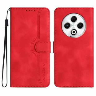 For Tecno Spark 30 4G Heart Pattern Skin Feel Leather Phone Case(Red)