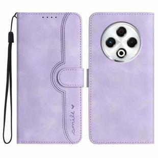 For Tecno Spark 30 4G Heart Pattern Skin Feel Leather Phone Case(Purple)