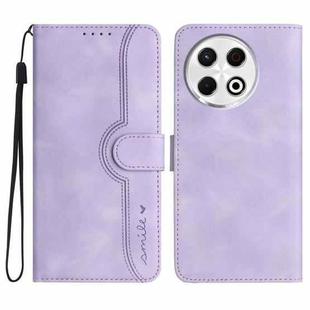 For Tecno Spark 30 Pro 4G Heart Pattern Skin Feel Leather Phone Case(Purple)