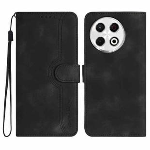 For Tecno Spark 30 Pro 4G Heart Pattern Skin Feel Leather Phone Case(Black)