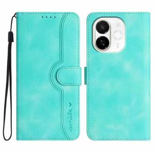 For Tecno Spark 30C 5G / Pop 9 5G Heart Pattern Skin Feel Leather Phone Case(Light Blue)