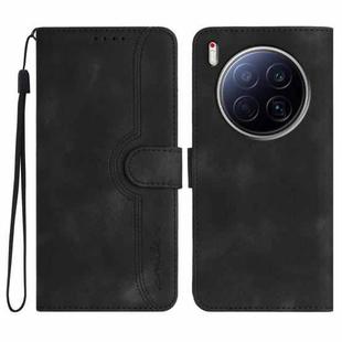 For Tecno Camon 40 Premier Heart Pattern Skin Feel Leather Phone Case(Black)