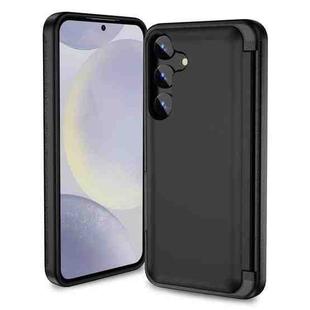 For Samsung Galaxy S24 5G 3 in 1 Flip Holder Phone Case(Black)