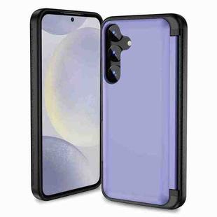 For Samsung Galaxy S21+ 5G 3 in 1 Flip Holder Phone Case(Light Purple)