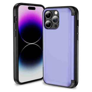 For iPhone 14 Pro Max 3 in 1 Flip Holder Phone Case(Light Purple)