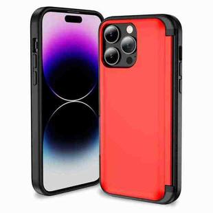 For iPhone 15 Pro 3 in 1 Flip Holder Phone Case(Red)