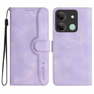 For Infinix Smart 7 HD Heart Pattern Skin Feel Leather Phone Case(Purple)