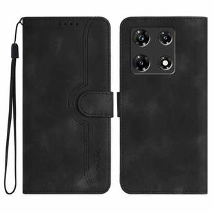 For Infinix Note 30 Pro Heart Pattern Skin Feel Leather Phone Case(Black)