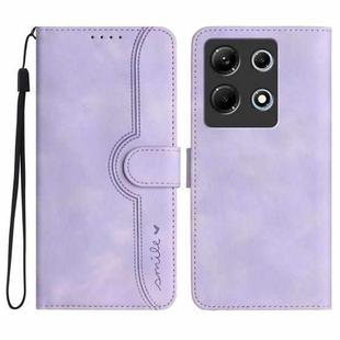 For Infinix Note 30 4G Heart Pattern Skin Feel Leather Phone Case(Purple)