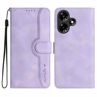 For Infinix Hot 30 Heart Pattern Skin Feel Leather Phone Case(Purple)