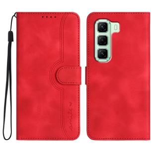 For Infinix Hot 50 4G Heart Pattern Skin Feel Leather Phone Case(Red)