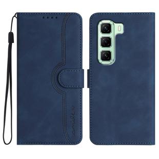 For Infinix Hot 50 4G Heart Pattern Skin Feel Leather Phone Case(Royal Blue)