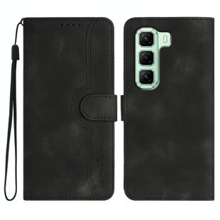 For Infinix Hot 50 4G Heart Pattern Skin Feel Leather Phone Case(Black)