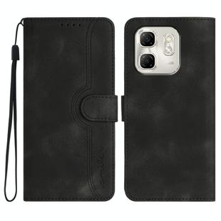 For Infinix Hot 50i / Smart 9 Heart Pattern Skin Feel Leather Phone Case(Black)