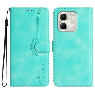 For Infinix Hot 50i / Smart 9 Heart Pattern Skin Feel Leather Phone Case(Light Blue)