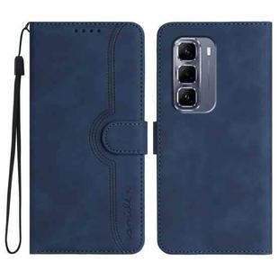 For Infinix Hot 50 Pro+ 4G Heart Pattern Skin Feel Leather Phone Case(Royal Blue)