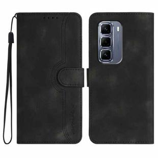 For Infinix Hot 50 Pro+ 4G Heart Pattern Skin Feel Leather Phone Case(Black)