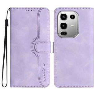For Infinix Note 50 4G / Note 50 Pro 4G Heart Pattern Skin Feel Leather Phone Case(Purple)