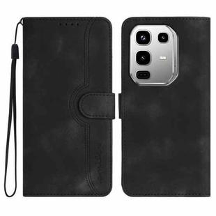 For Infinix Note 50 4G / Note 50 Pro 4G Heart Pattern Skin Feel Leather Phone Case(Black)