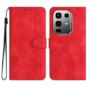 For Infinix Note 50 Pro+ Heart Pattern Skin Feel Leather Phone Case(Red)