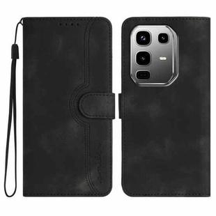 For Infinix Note 50 Pro+ Heart Pattern Skin Feel Leather Phone Case(Black)