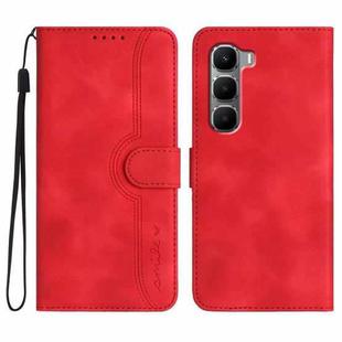 For Infinix Hot 60 4G / Hot 60i 4G Heart Pattern Skin Feel Leather Phone Case(Red)