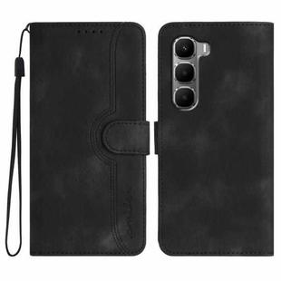 For Infinix Hot 60 4G / Hot 60i 4G Heart Pattern Skin Feel Leather Phone Case(Black)