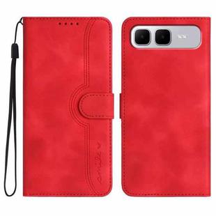 For Infinix Smart 10 Plus 4G Heart Pattern Skin Feel Leather Phone Case(Red)