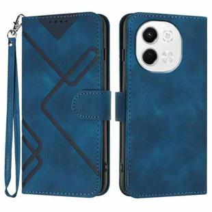 For Tecno Pova 6 Neo 5G / Spark 30 5G Line Pattern Skin Feel Leather Phone Case(Royal Blue)