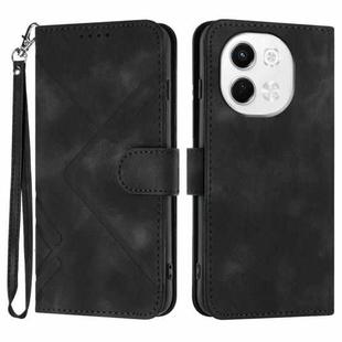 For Tecno Pova 6 Neo 5G / Spark 30 5G Line Pattern Skin Feel Leather Phone Case(Black)