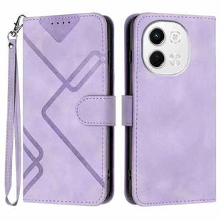 For Tecno Pova 6 Neo 5G / Spark 30 5G Line Pattern Skin Feel Leather Phone Case(Light Purple)