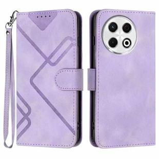 For Tecno Spark 30 Pro 4G Line Pattern Skin Feel Leather Phone Case(Light Purple)