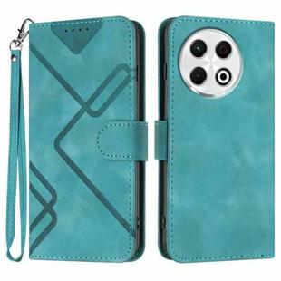 For Tecno Spark 30 Pro 4G Line Pattern Skin Feel Leather Phone Case(Light Blue)