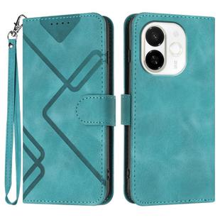 For Tecno Spark 30C 5G / Pop 9 5G Line Pattern Skin Feel Leather Phone Case(Light Blue)