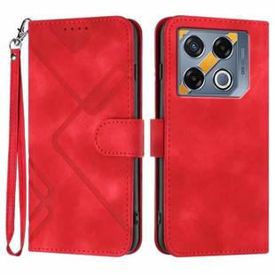 For Infinix GT 20 Pro Line Pattern Skin Feel Leather Phone Case(Red)