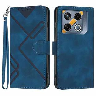 For Infinix GT 20 Pro Line Pattern Skin Feel Leather Phone Case(Royal Blue)