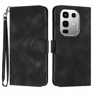 For Infinix Note 50 4G / Note 50 Pro 4G Line Pattern Skin Feel Leather Phone Case(Black)
