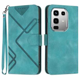 For Infinix Note 50 4G / Note 50 Pro 4G Line Pattern Skin Feel Leather Phone Case(Light Blue)