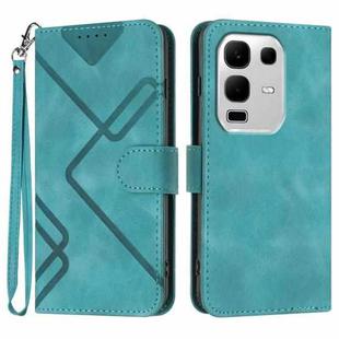 For Infinix Note 50x Line Pattern Skin Feel Leather Phone Case(Light Blue)