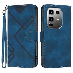 For Infinix Note 50 Pro+ Line Pattern Skin Feel Leather Phone Case(Royal Blue)