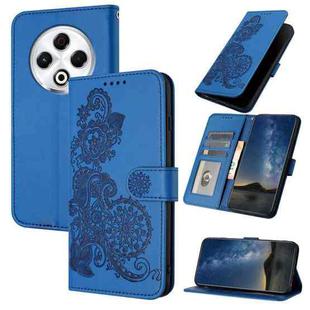 For Tecno Spark 30 4G Datura Flower Embossed Flip Leather Phone Case(Blue)