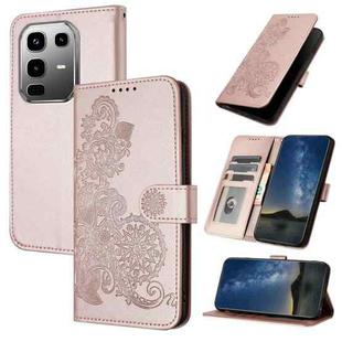 For Infinix Note 50 Pro+ Datura Flower Embossed Flip Leather Phone Case(Rose Gold)