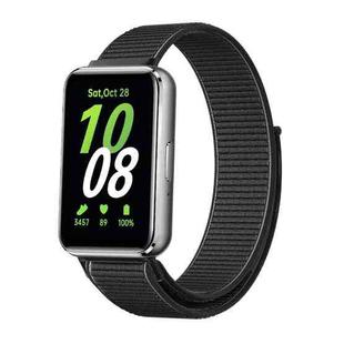 For Samsung Galaxy Fit 3 Woven Nylon Loop Watch Band(Black)