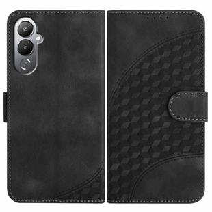 For Tecno Pova 4 YX0060 Elephant Head Embossed Phone Leather Case with Lanyard(Black)