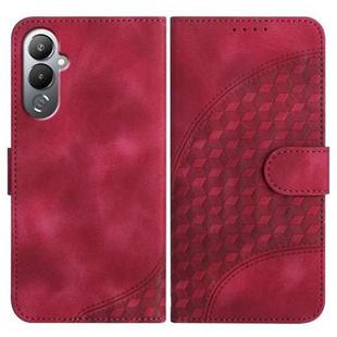 For Tecno Pova 4 YX0060 Elephant Head Embossed Phone Leather Case with Lanyard(Rose Red)