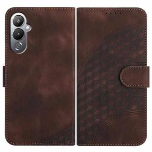 For Tecno Pova 4 YX0060 Elephant Head Embossed Phone Leather Case with Lanyard(Coffee)