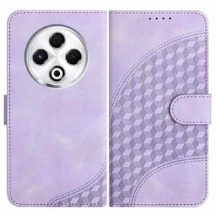 For Tecno Spark 30 4G Elephant Head Embossed Phone Leather Case with Lanyard(Light Purple)