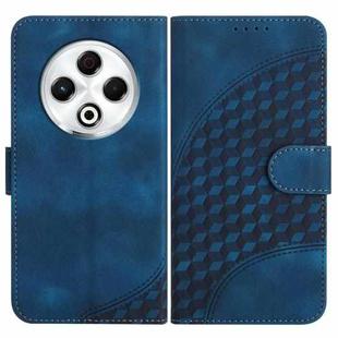 For Tecno Spark 30 4G Elephant Head Embossed Phone Leather Case with Lanyard(Royal Blue)