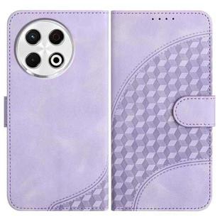 For Tecno Spark 30 Pro 4G Elephant Head Embossed Phone Leather Case with Lanyard(Light Purple)