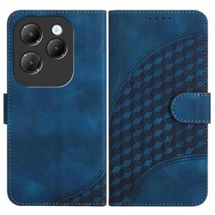 For Infinix Hot 40 YX0060 Elephant Head Embossed Phone Leather Case with Lanyard(Royal Blue)